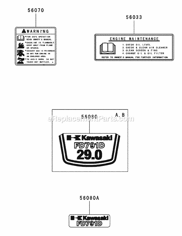 Fd791d-Cs05 Labels Diagram and Parts List for M60-KW 53AJ8CT6050 Cub Cadet Sprayer